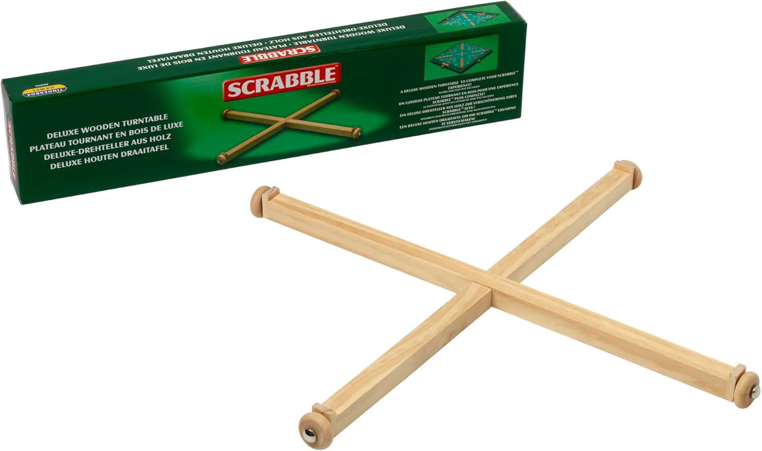 Ideal Scrabble Deluxe Wooden Turntable for Classic Board Game 3