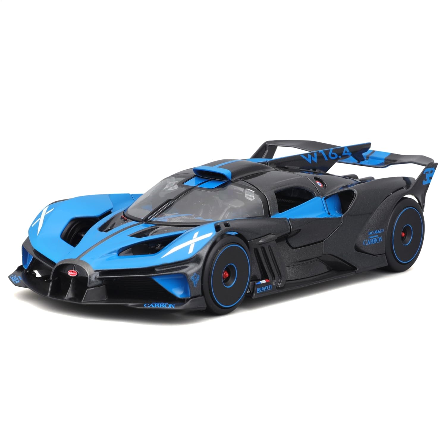 Maisto Bugatti Bolide 1:24 Scale Die-Cast Model Car - Blue | Opening Doors | Working Steering & Suspension 1