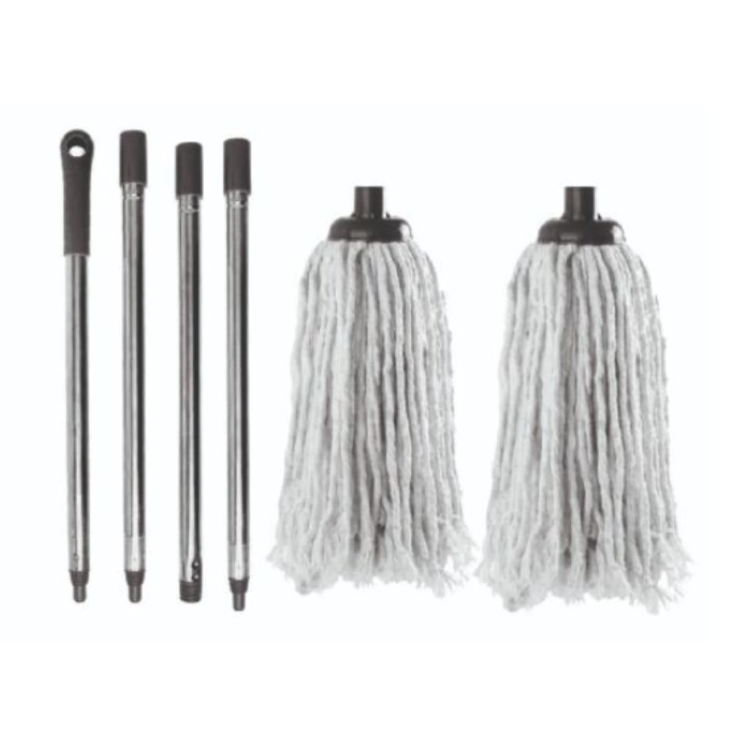 Requisite Needs – 120 cm langer Baumwoll-Bodenwischer mit abnehmbarem, verstellbarem Griff 5