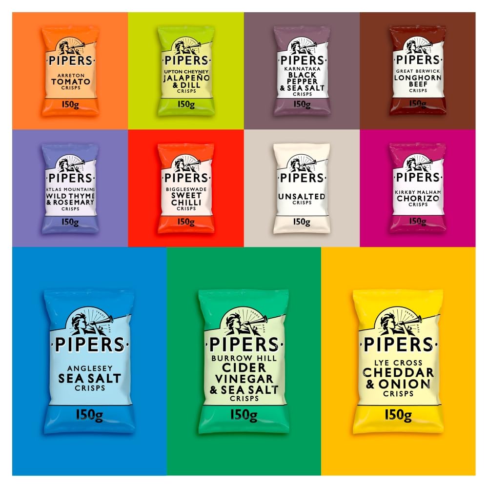 Pipers Burrow Hill Cider Vinegar & Sea Salt Sharing Crisps 150g 3