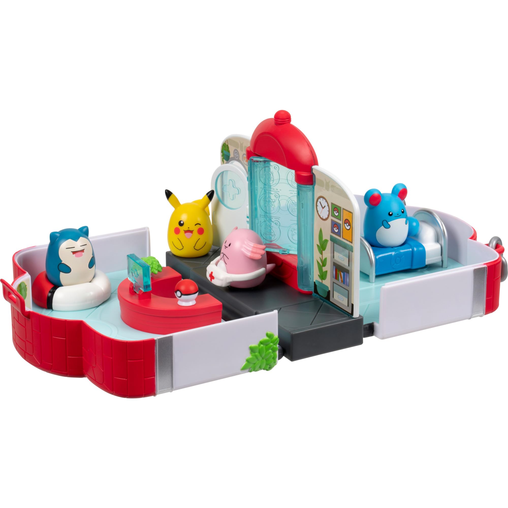 Squish-a-longs Pokémon Centre Playset by Jazwares | Includes 4 Mini-Squish | Portable Truck 1