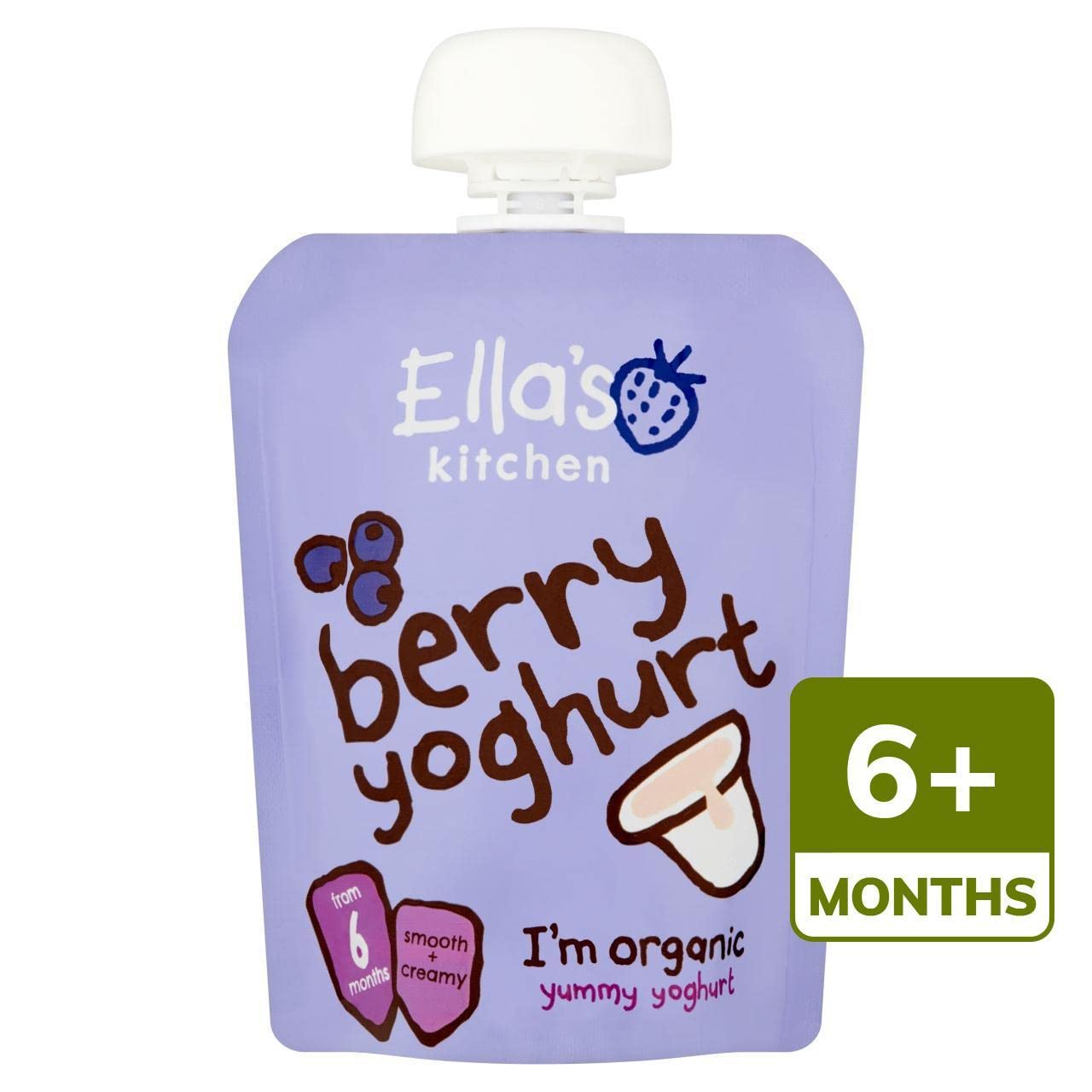 Ella's Kitchen - Organic Berry Greek Yoghurt Snack for Babies 90g (pack of 6) 3