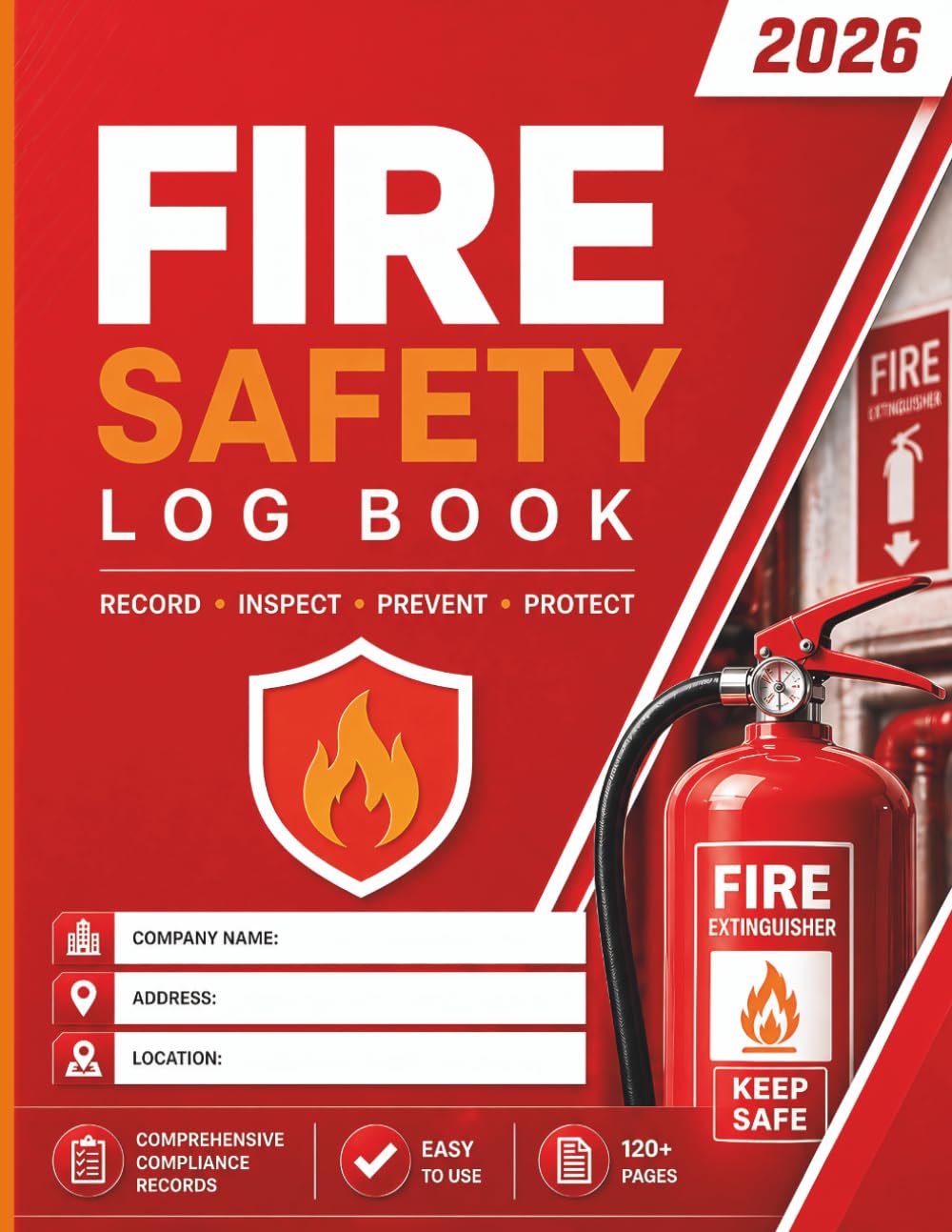 One Safety Publishing Fire Safety Log Book 2026 - Workplace Record Keeping | Paperback | English 1