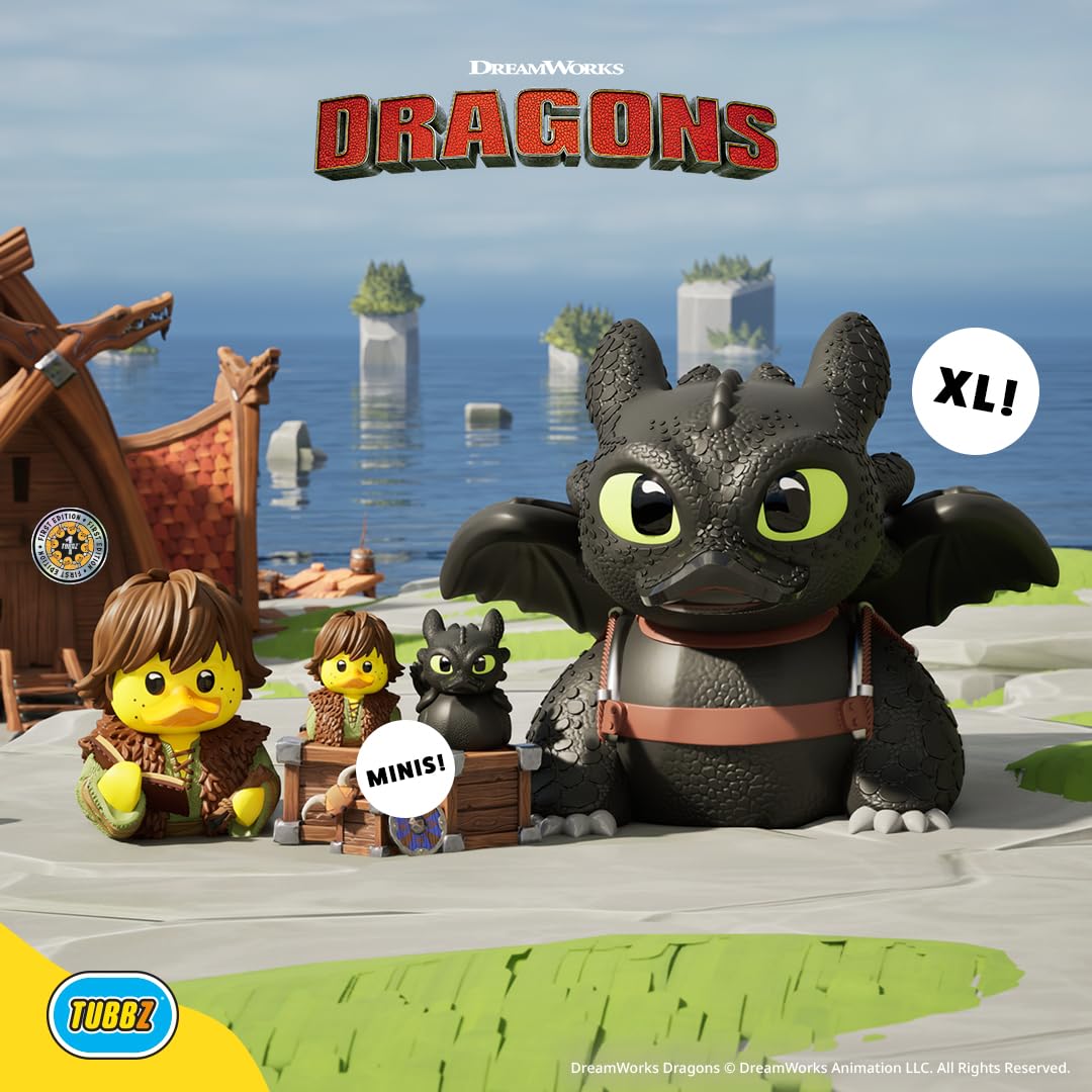 TUBBZ Mini How To Train Your Dragon - Toothless Cosplaying Rubber Duck Vinyl Figure 4