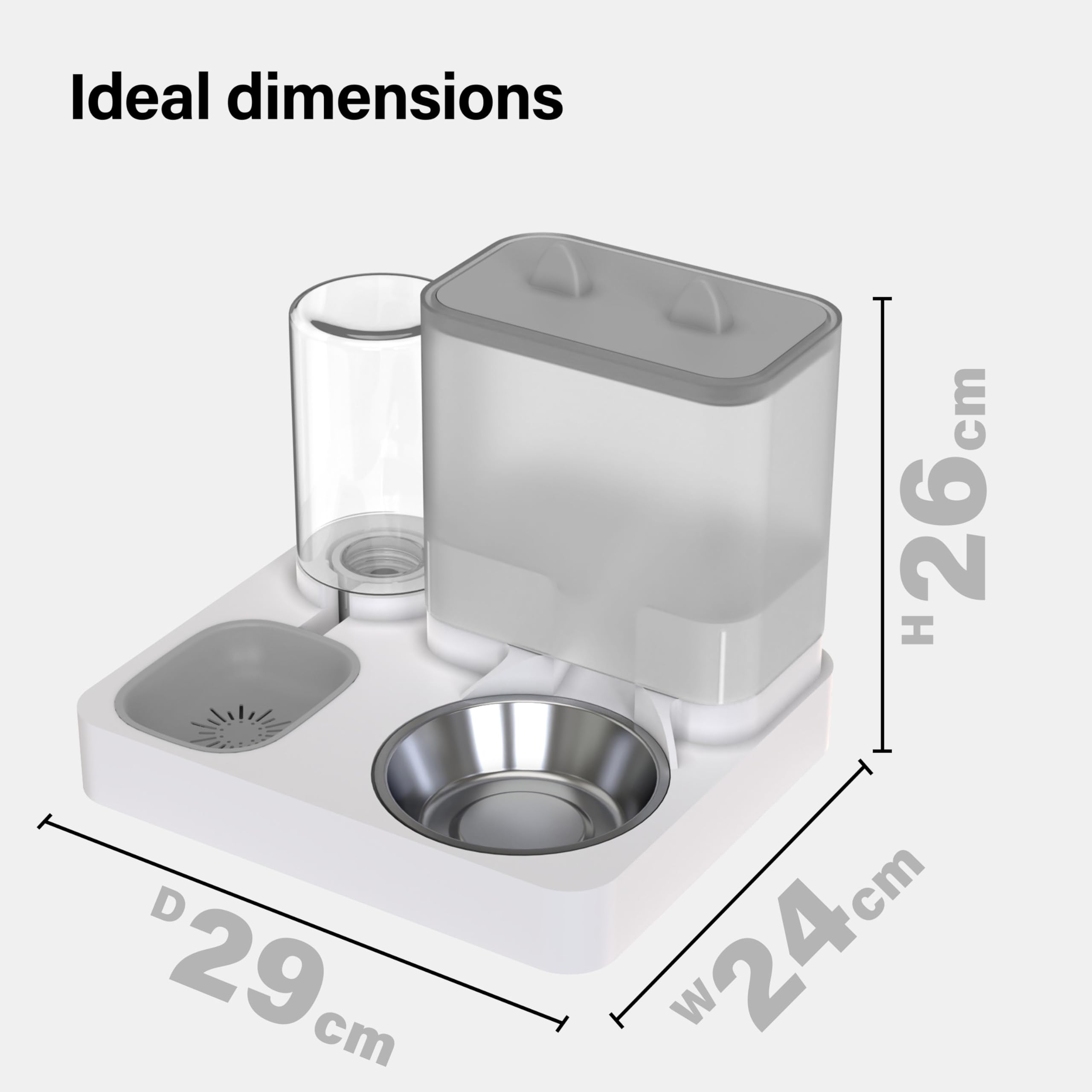 Vivo Technologies 2-in-1 Automatic Pet Feeder & Water Dispenser | 2.2L Food | 1L Water 7