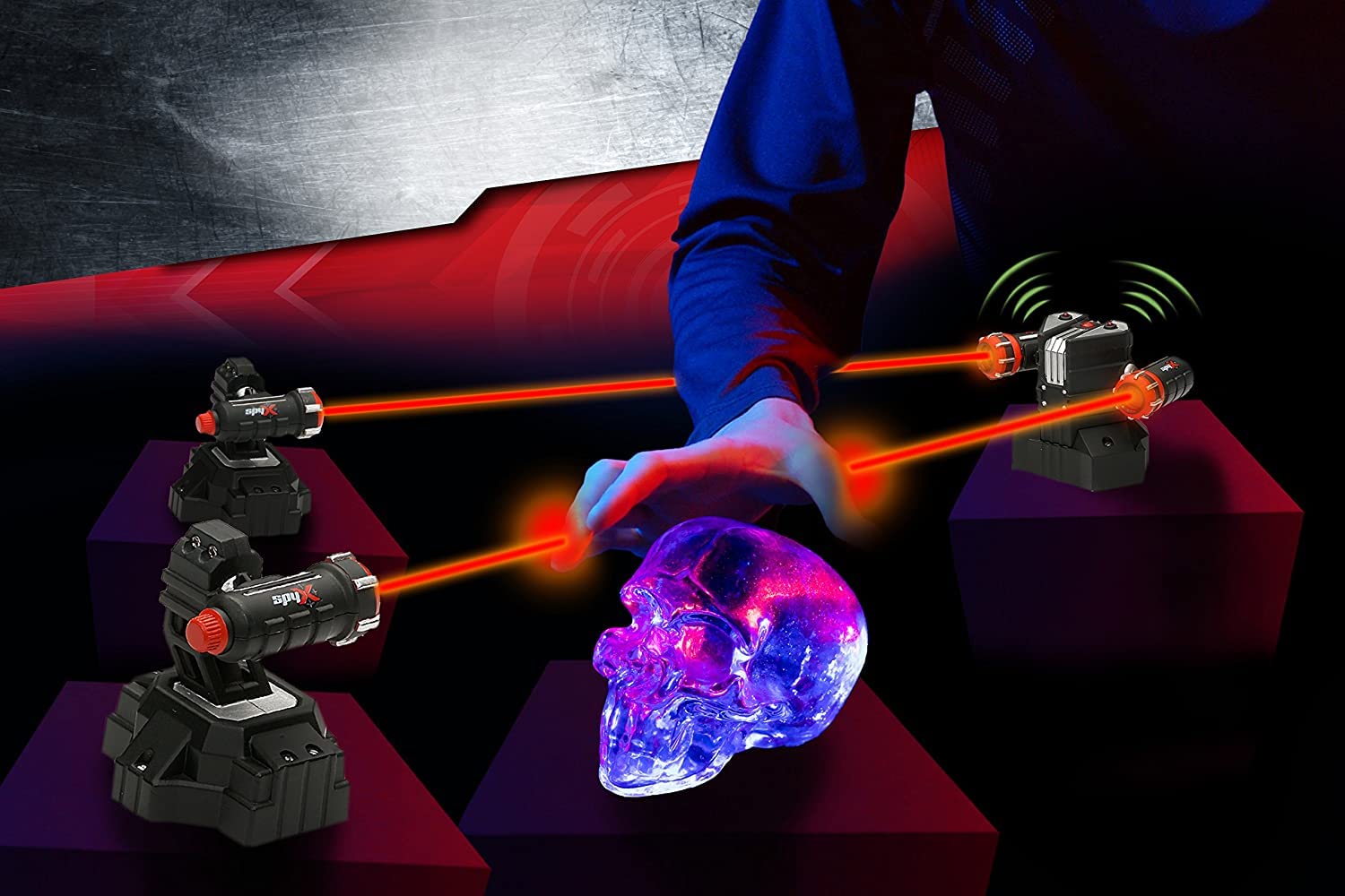 SpyX Lazer Trap Alarm for Kids - Invisible LED Trip Wire Beams | 2 Beams & Receiver | Ages 6+ 6