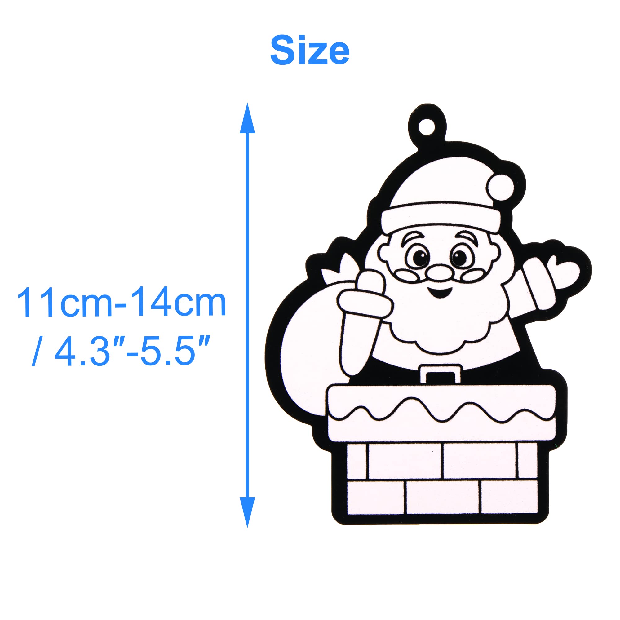 Baker Ross Christmas Colour In Decorations FE992 - Pack of 15 Craft Kit for Kids