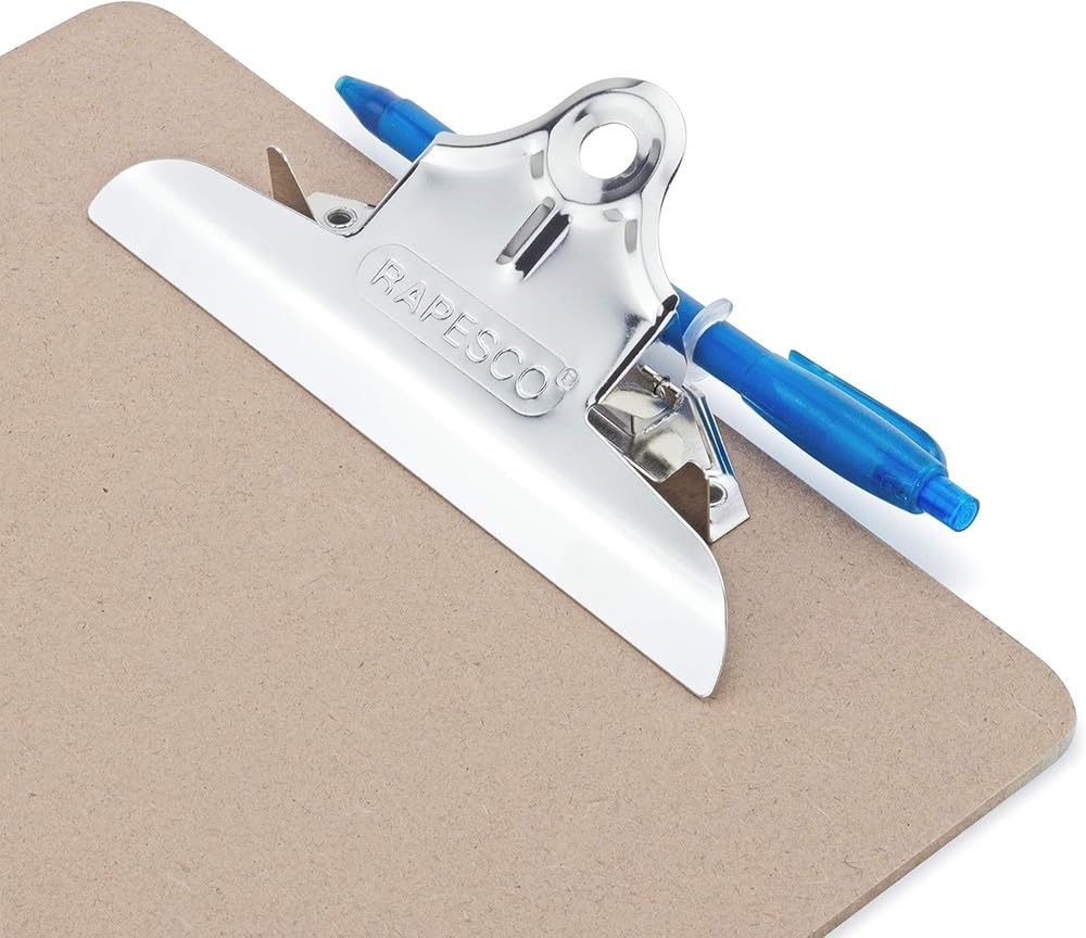 RAPESCO Heavy Duty Hardboard Clipboard A4+ Brown VHBCB003 | 250 Sheet Capacity 4