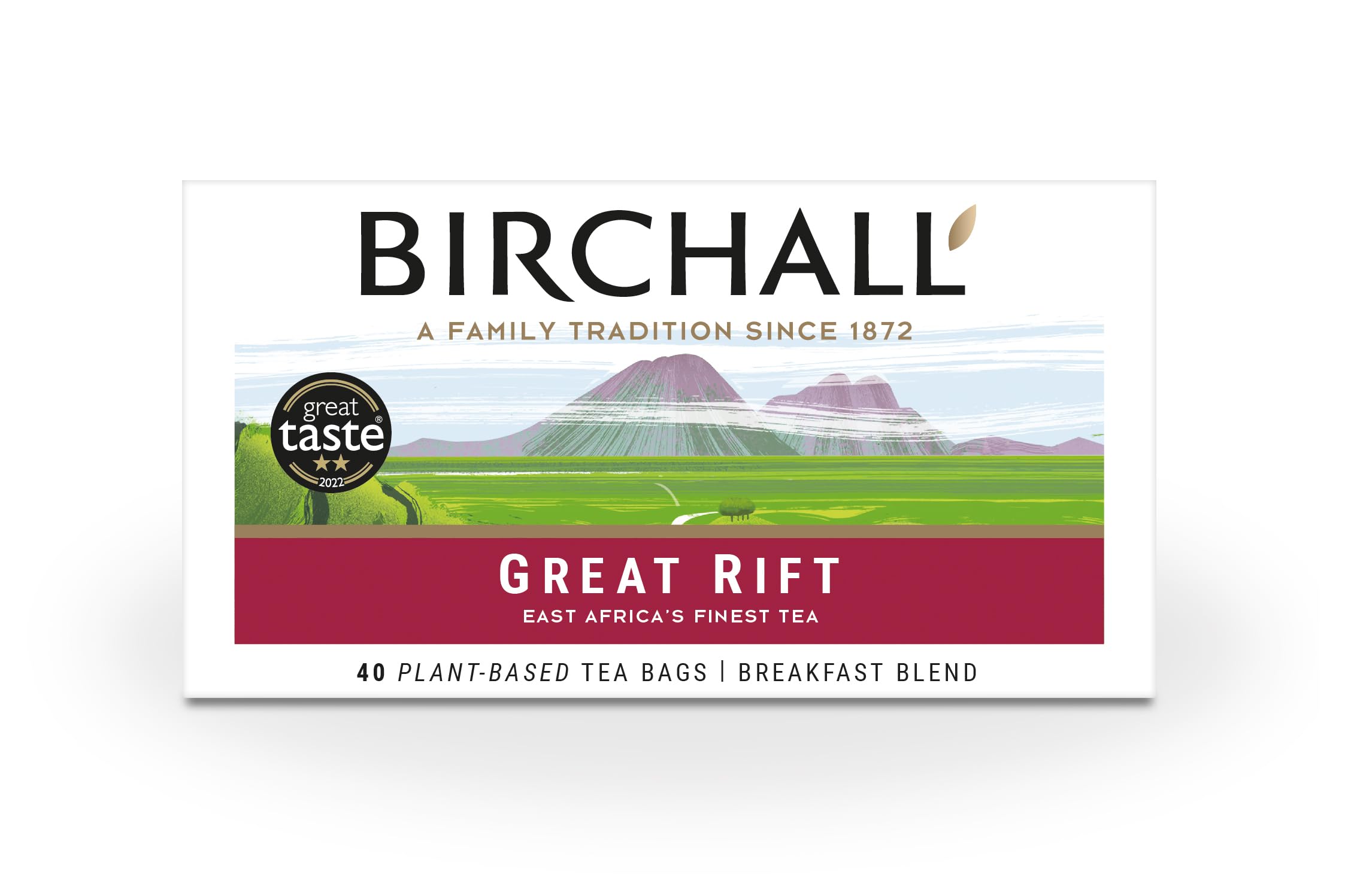 Birchall - Great Rift Breakfast Blend Tea Bags, English Breakfast Tea, 40 Individually Wrapped Bags 1