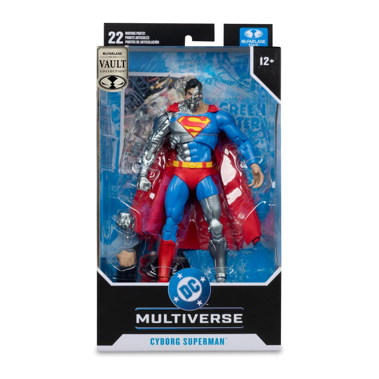 McFarlane DC Multiverse Cyborg Superman Action Figure - 7in Scale, Multicolor, Ages 168+ 7