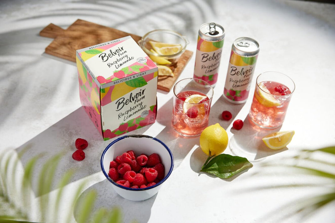 Belvoir Farm - Raspberry Lemonade Sparkling Drink (330ml Can)