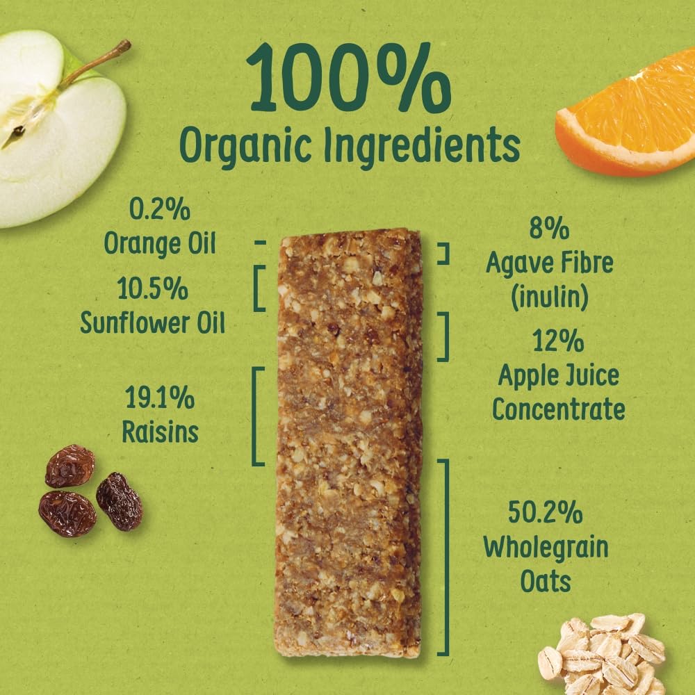 Organix Apple & Orange Soft Oaty Bars - Wholegrain Oats Base | 138g Bar 3