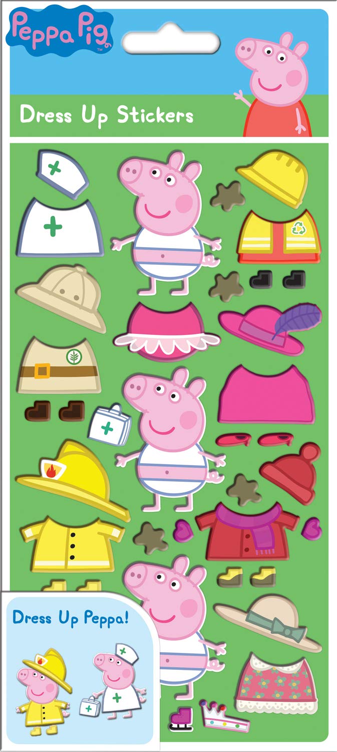 Paper Projects Peppa Pig Chunky Foam Dress Up Stickers - Reusable, Crafting Activity 1