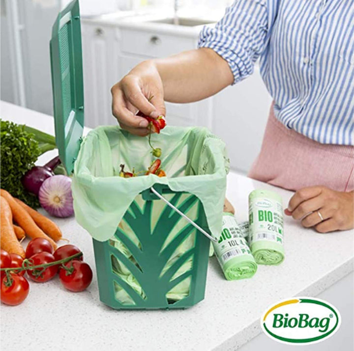 BioBag 20L Compostable Caddy Bin Liners (20 Pack), Green