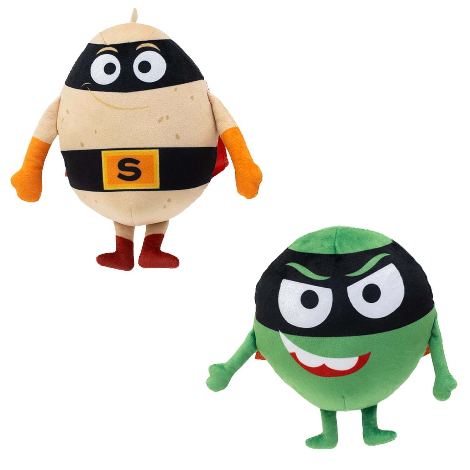 Supertato & Evil Pea Soft Toy Twin Pack - CBeebies Characters