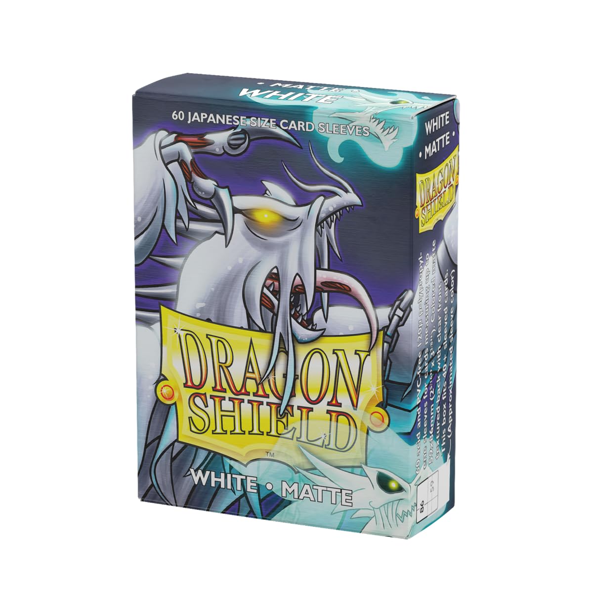 Dragon Shield White Matte Japanese Size Sleeves - 60 Count | 120µm Thick | Acid-Free 1