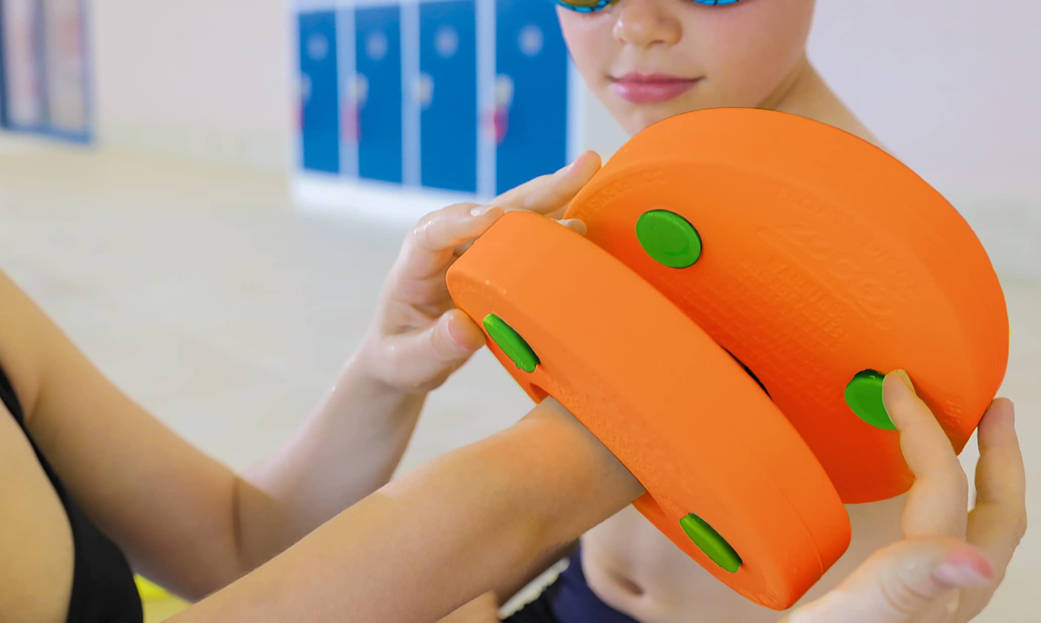 Zoggs Float Discs Armbands - Confidence Building Swimming Aid for Children Ages 2-6 Years, Orange/Green 7