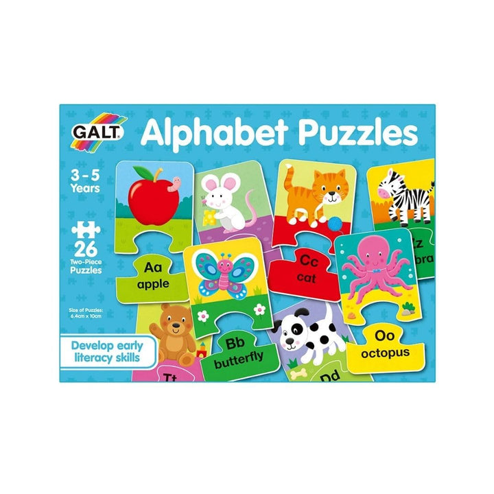 Galt Toys Alphabet Puzzles - 26 Two-Piece Educational Jigsaw Puzzles for Kids 3+