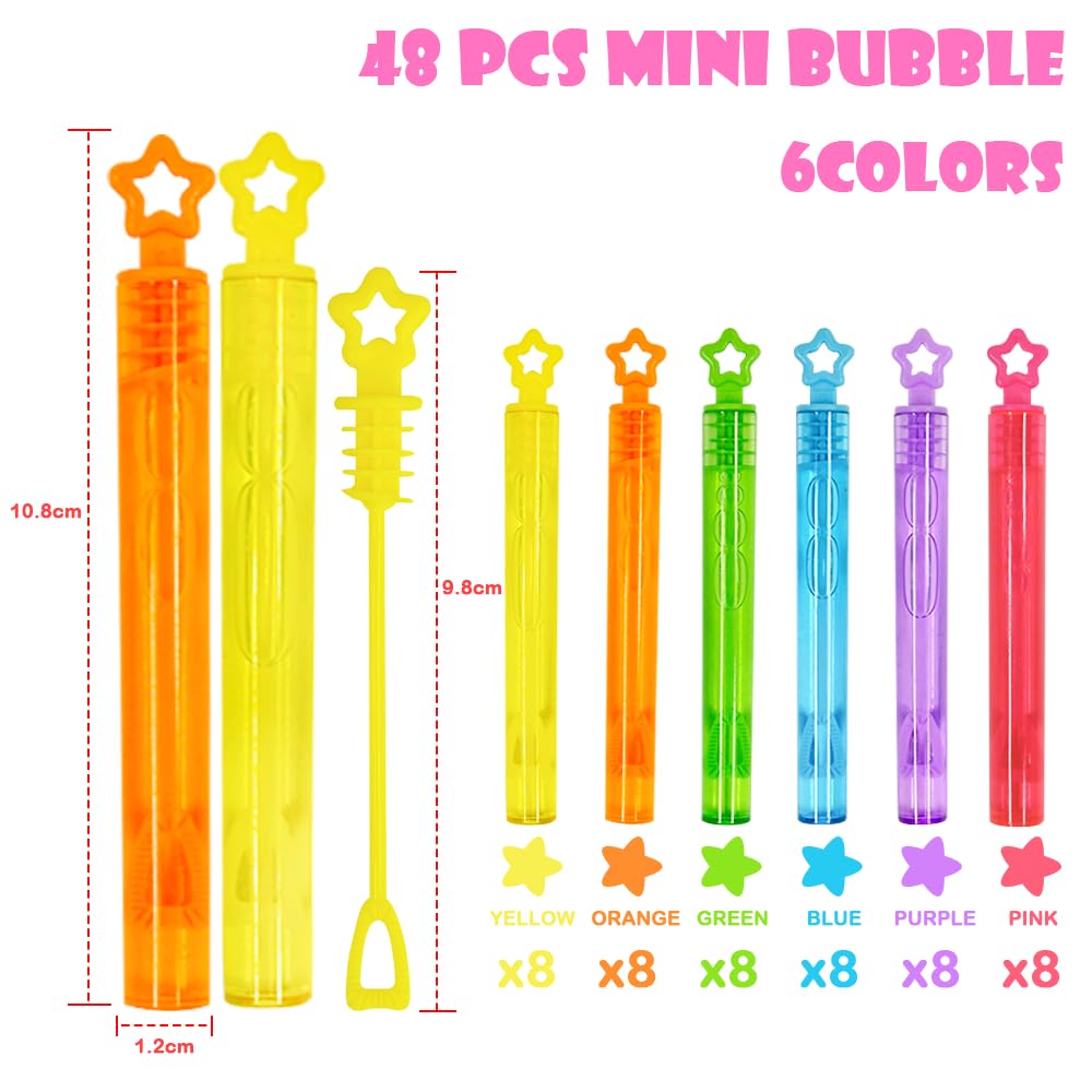 RAM Bubbles for Kids - 40 Star-Shaped Bubble Wands with 5ml Solution, Ages 3+