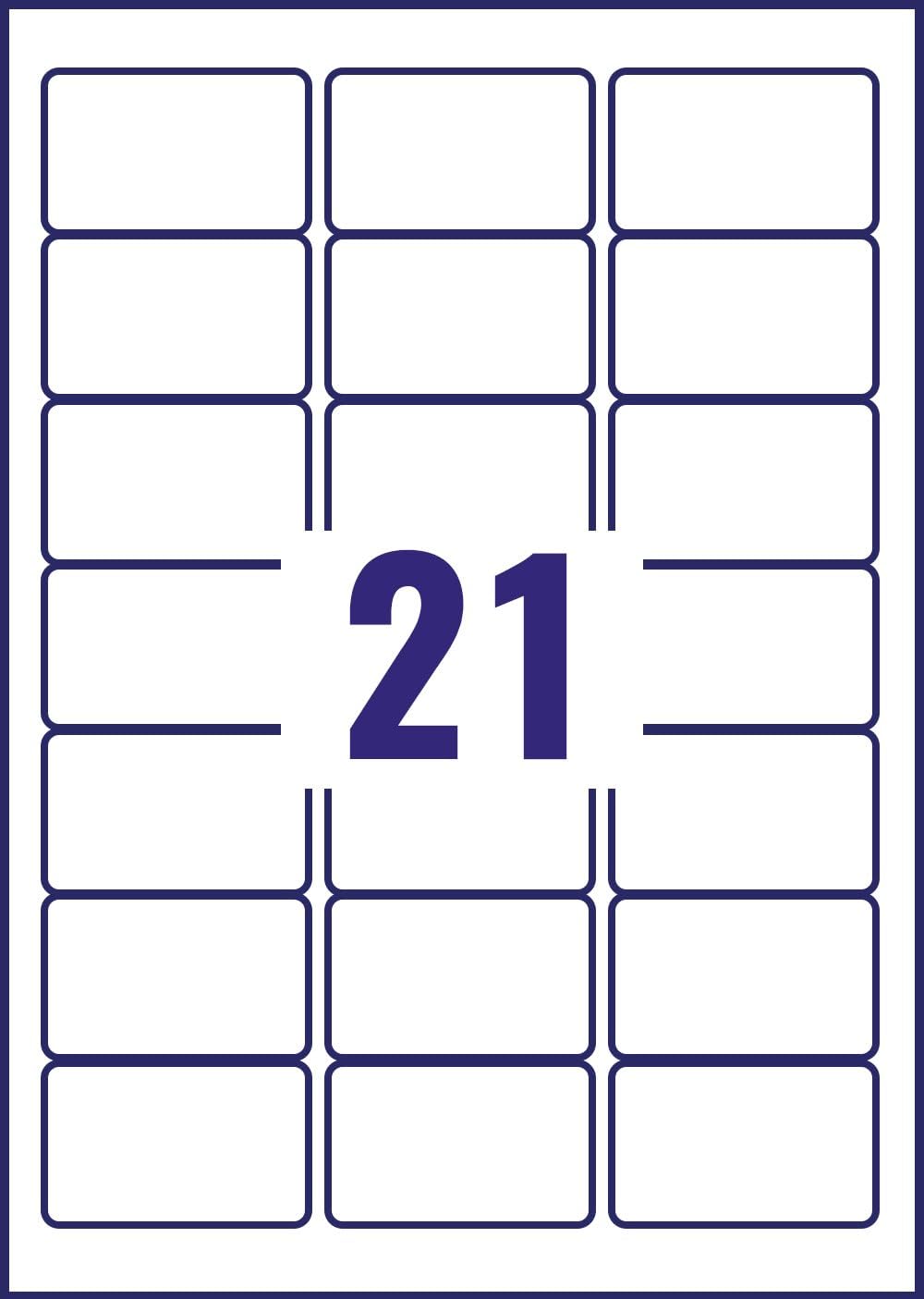Avery Self Adhesive Address Mailing Labels, Inkjet Printers, 21 Labels per A4 Sh 3