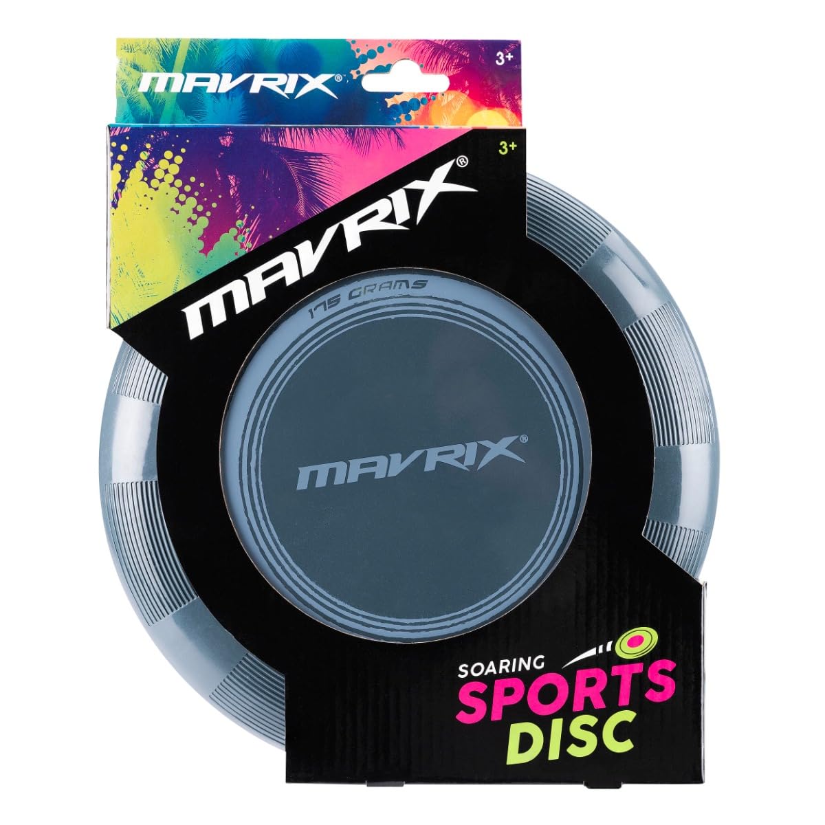 Mavrix Flying Sports Disc - 25cm Diameter, 175g Weight | Rubber Grip for Easy Handling 1