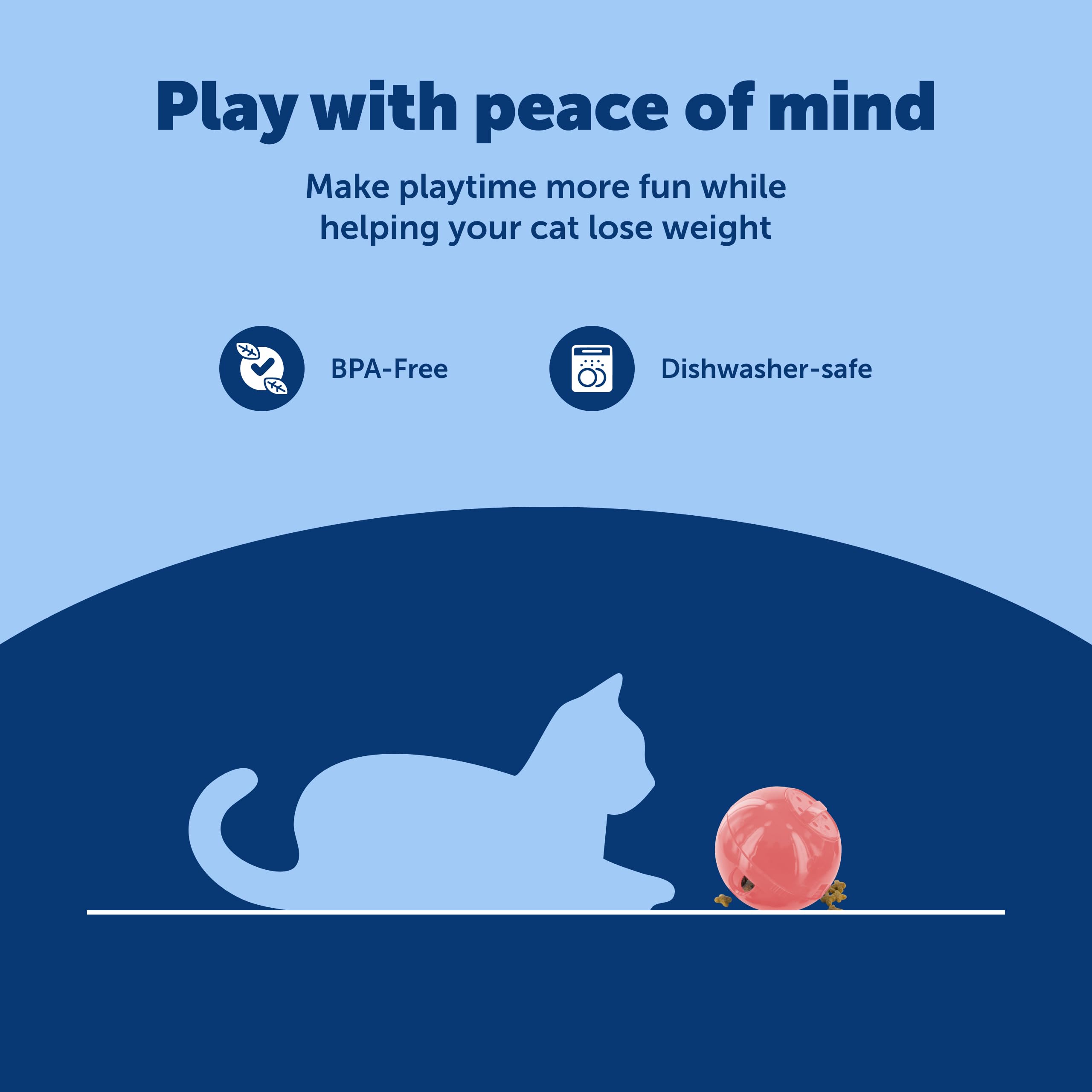 PetSafe SlimCat Interactive Feeder Ball - Adjustable Portion Control for Cats | Pink | Medium 6