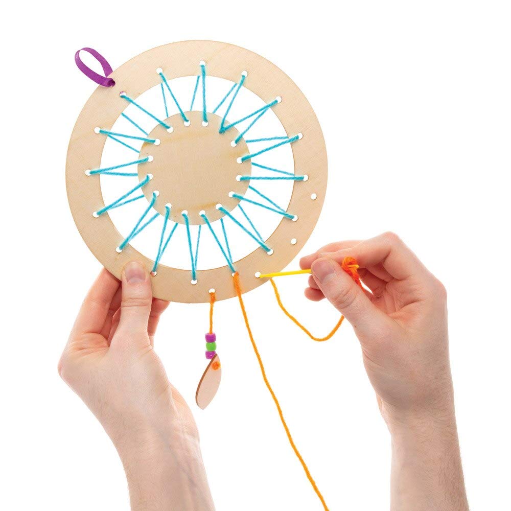 Baker Ross AW601 Wooden Dream Catcher Kit - Arts & Crafts for Kids Ages 3+ 2