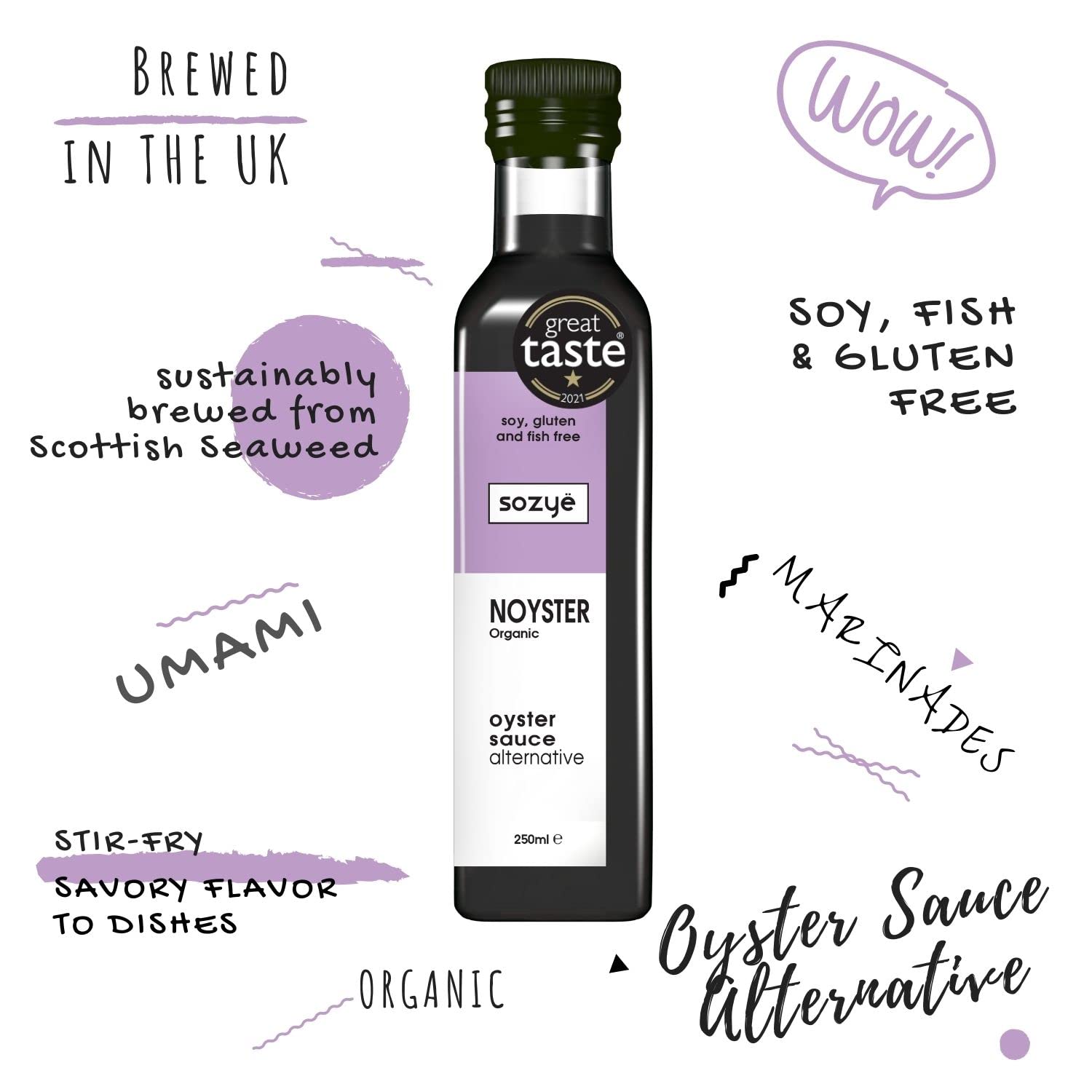 sozyë NOYSTER Organic Oyster Sauce Alternative - Award Winning, Gluten-Free, Vegan, 250ml 2