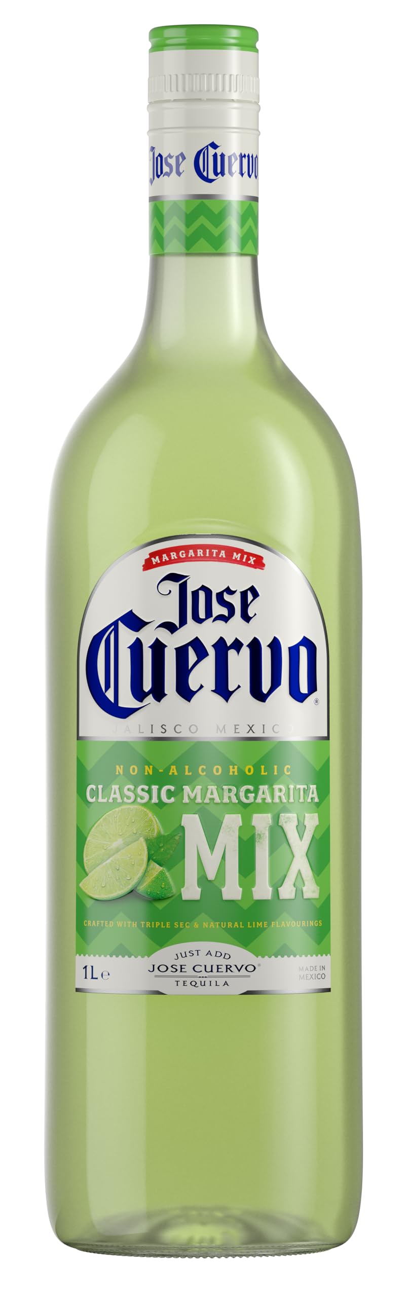 Jose Cuervo Margarita Mix - Classic Lime & Triple Sec Flavor | 1L Non-Alcoholic Mix