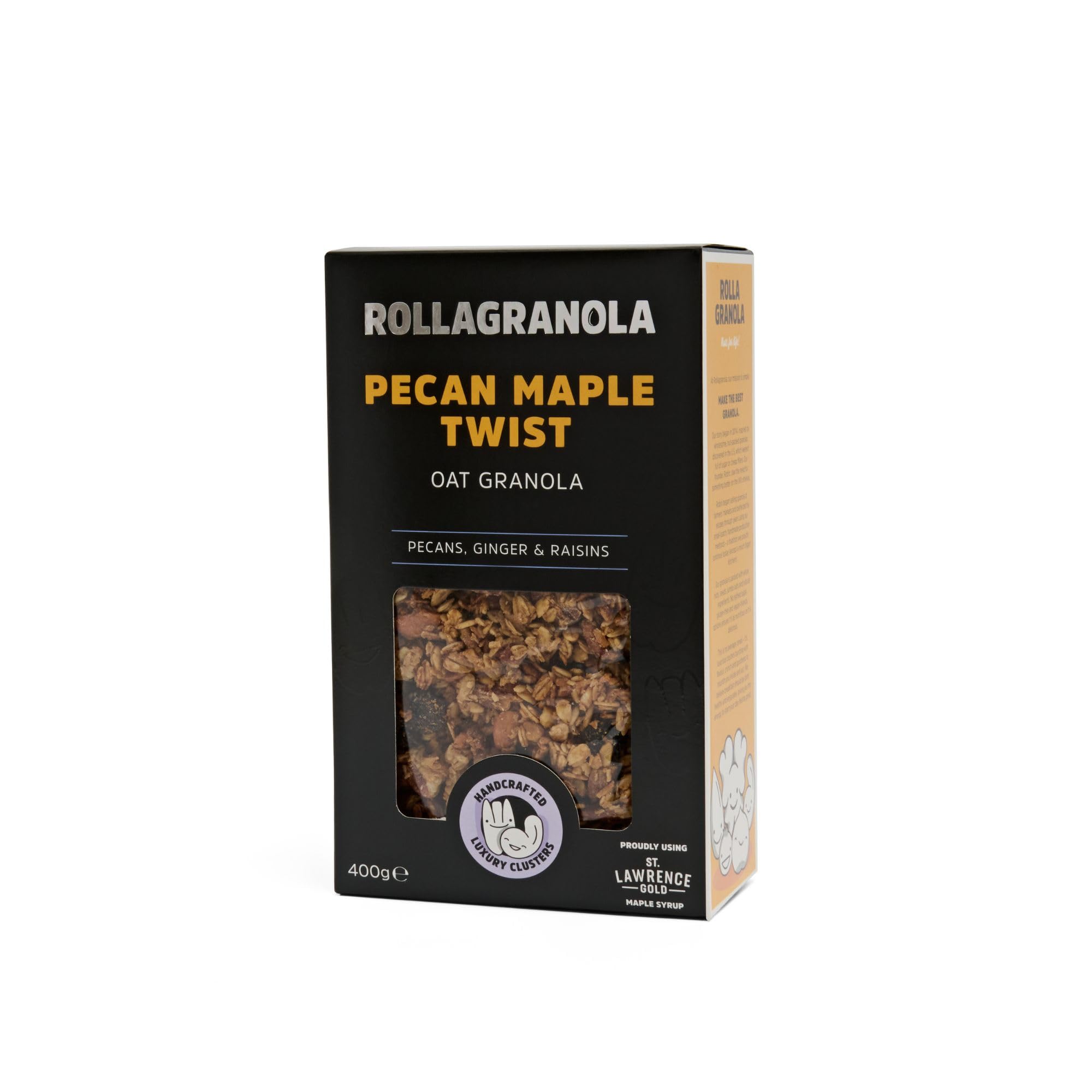Rollagranola Pecan Maple Twist Oat Granola - 100% Natural, Refined Sugar-Free | 400g 1