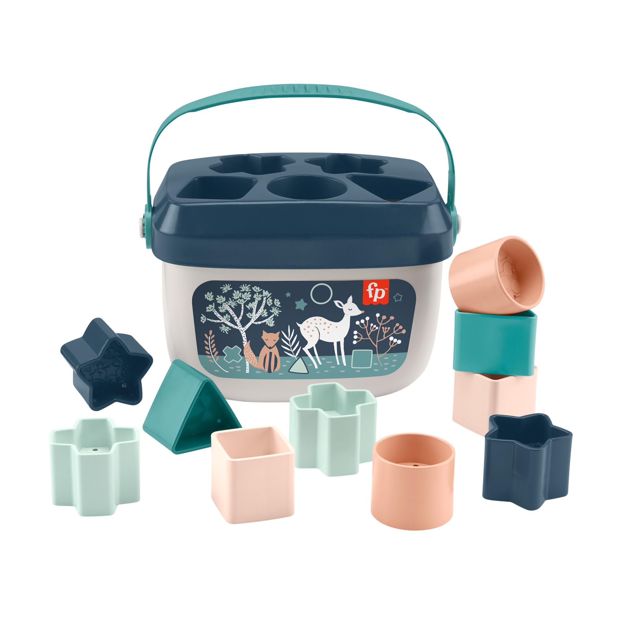 Fisher-Price Baby's First Blocks Set of 10 Shape Sorting Blocks for Infants 6+ Months | HJP20