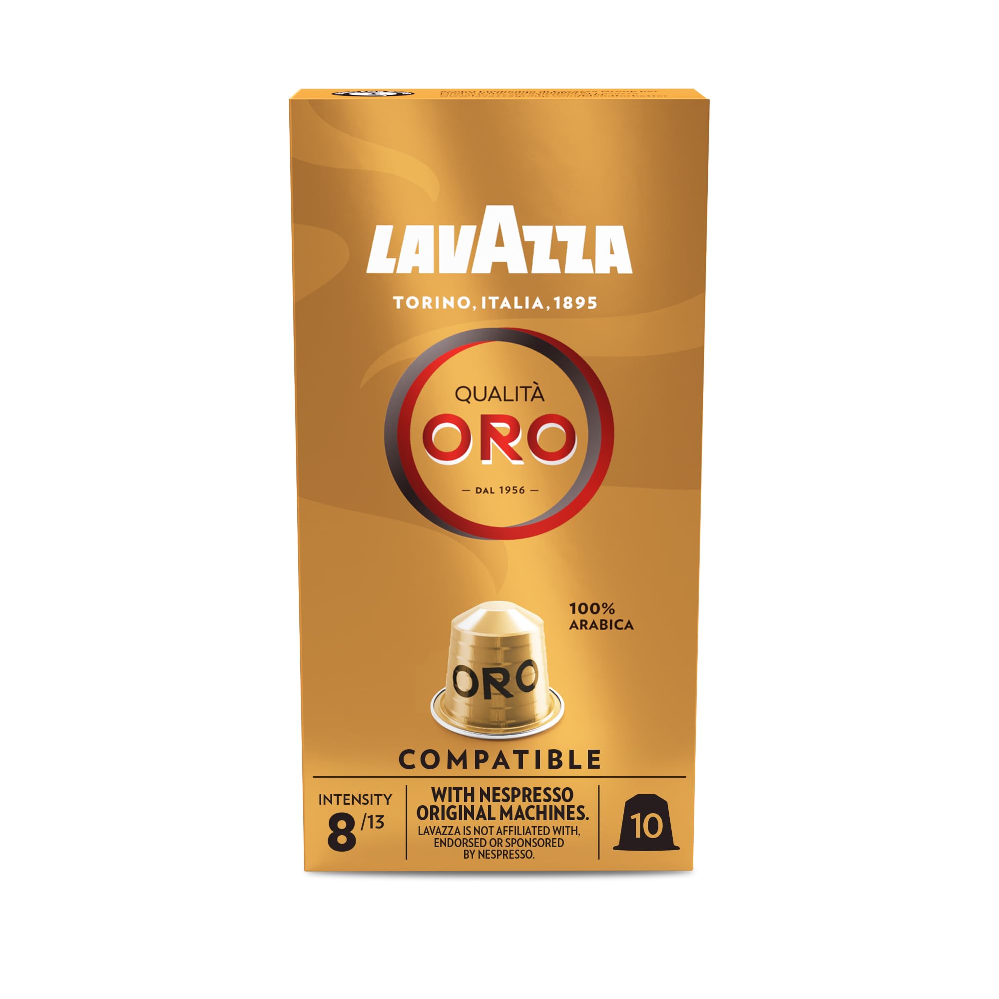 Lavazza Qualità Oro Coffee Capsules - 100% Arabica, Intensity 8/13 | 30 Count Aluminum Pods 1
