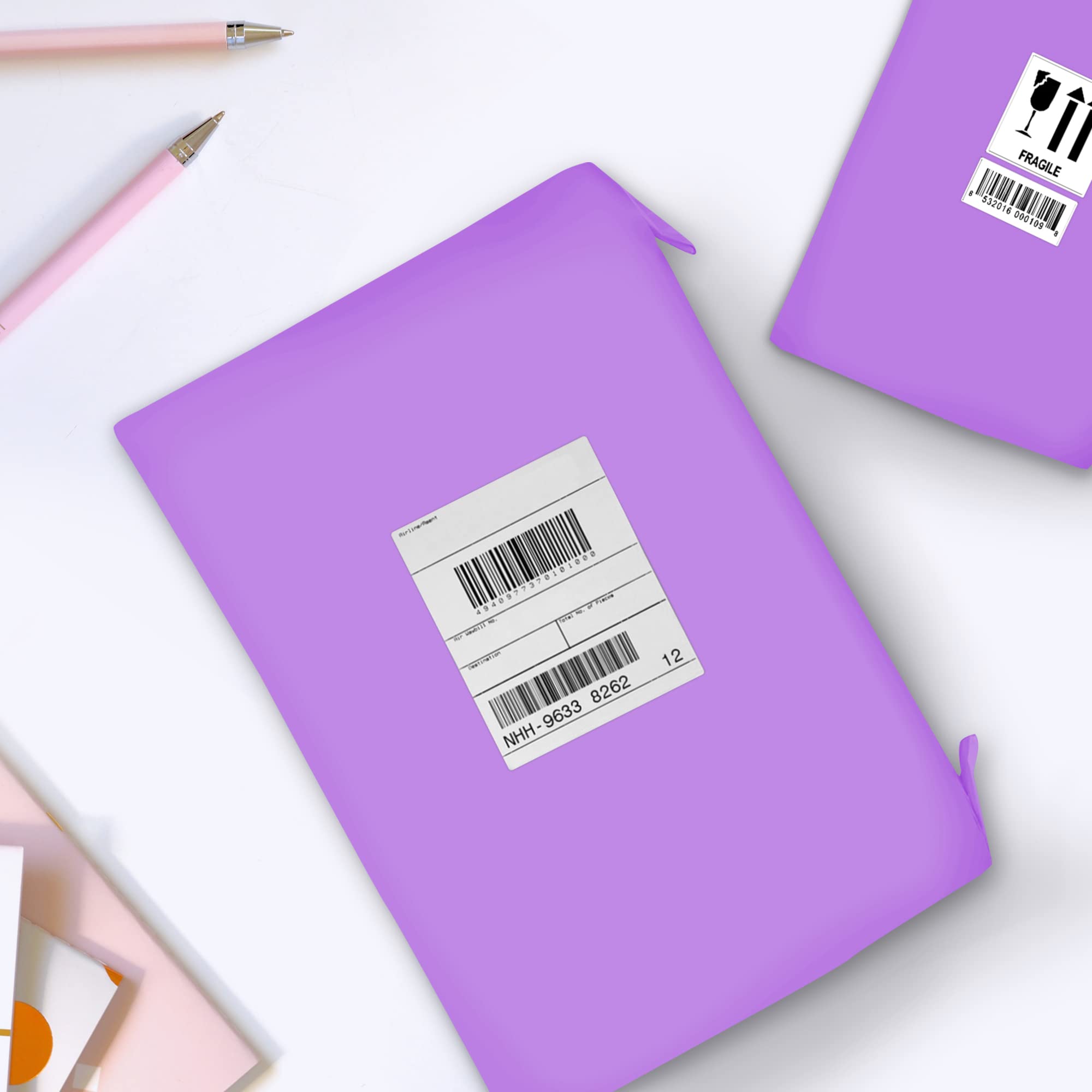 YUNJU 60 Pack Self-Seal Plastic Mail Bags - Non-Transparent Shipping Envelopes | Mixed Sizes 6