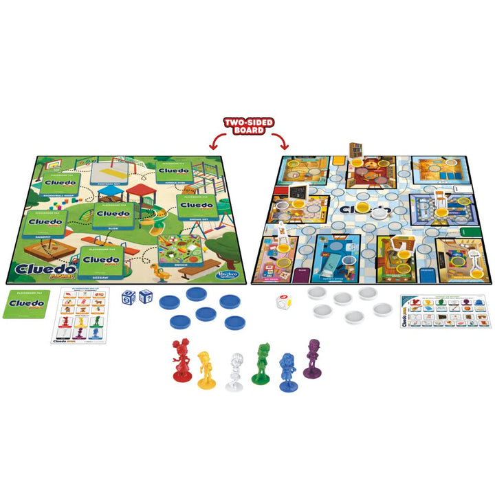 Hasbro Gaming Cluedo Junior Board Game, 2-in-1 Detective Game for Kids 4+ Years, Double-Sided Gameboard for 2-6 Players