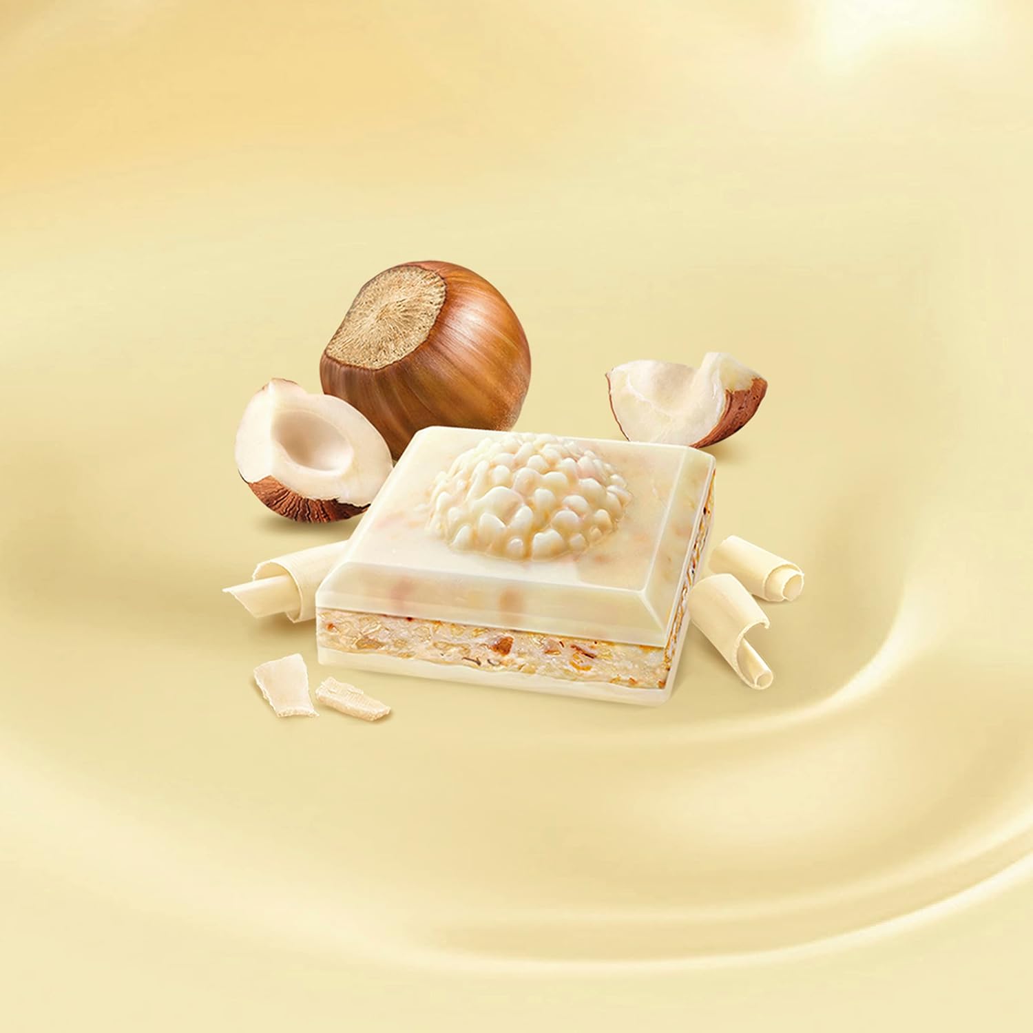 Ferrero Rocher Weiße Schokoladentafel mit knusprigen Haselnüssen – Schokoladen-Geschenk-Snack 90 g 5