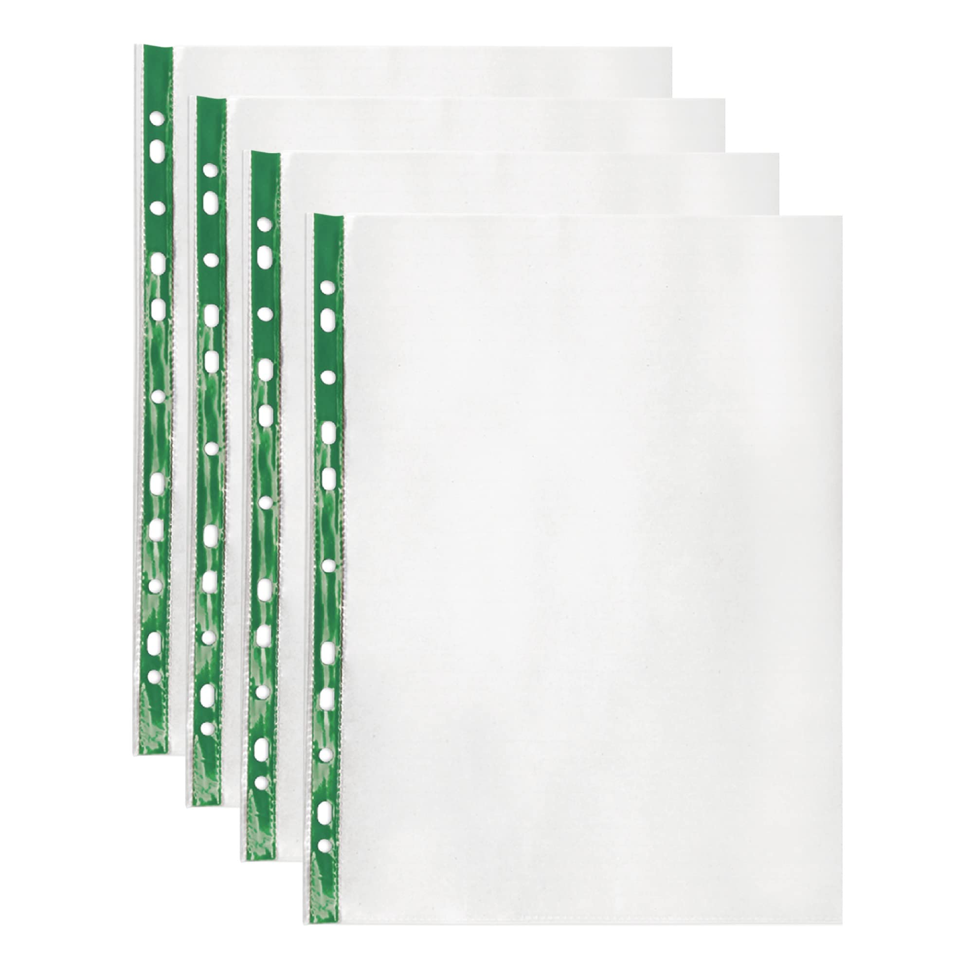 G4GADGET A4 Punched Pockets - 100 Pack, 50 Micron, Clear Polypropylene | 15 Sheet Capacity 5