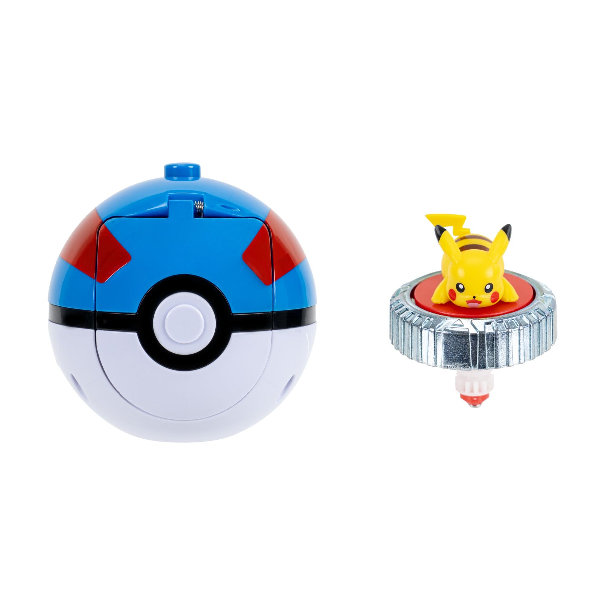 Pokémon Pikachu Battle Spinner Pack - Includes Pikachu Battle Spinner & Poké Ball Spinner Launcher | Ages 4+ 2