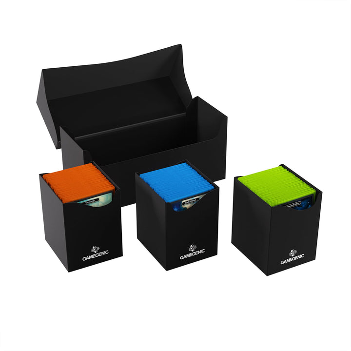 Gamegenic Triple Deck Holder 300+ XL Black – Card Storage Box for Double-Sleeved Cards