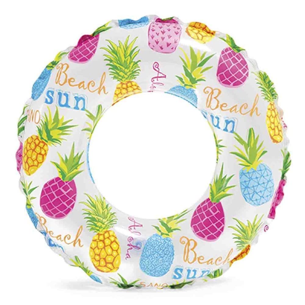 Intex Lively Print Swim Ring - 51cm Diameter | Multi-colour | Plastic 1