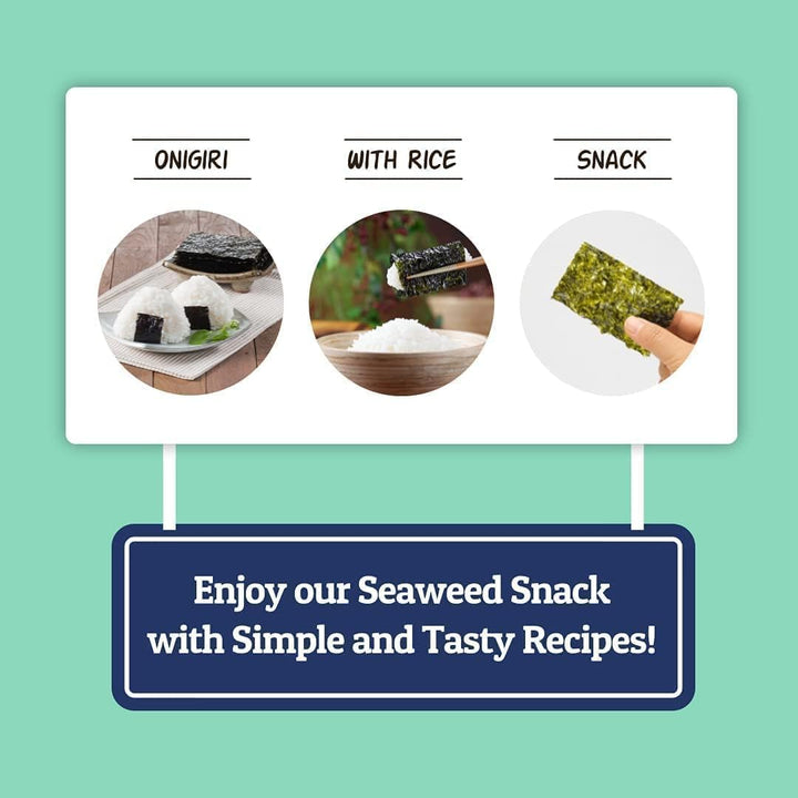 Organic DAECHUN Roasted Seaweed Snacks, 20-Pack, USDA Certified, Low-Calorie, Gluten-Free, Vegan