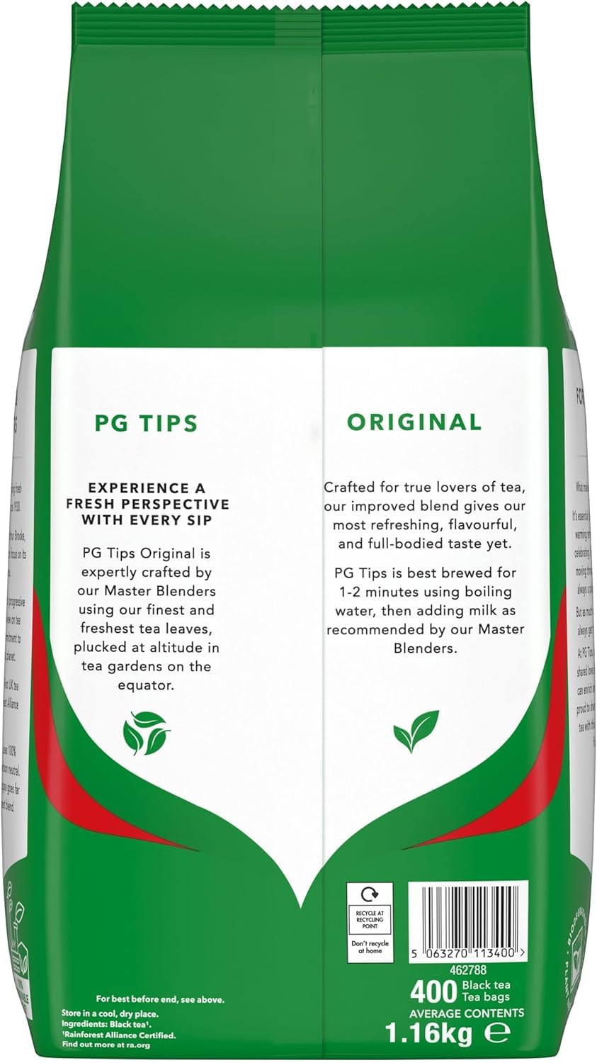 PG Tips - Original Black Tea Bags 400 Count, Full-Bodied & Refreshing