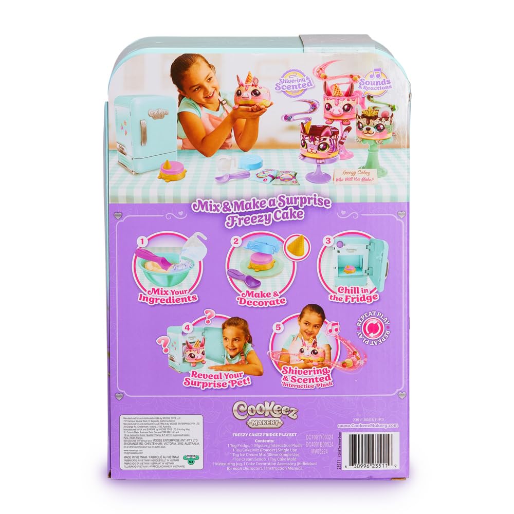Cookeez Makery Freezy Cakez - Mix & Decorate Interactive Plush Playset for Kids 5-12 2
