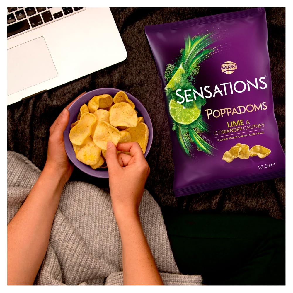 Sensations Lime and Coriander Chutney Sharing Poppadoms, 82.5g