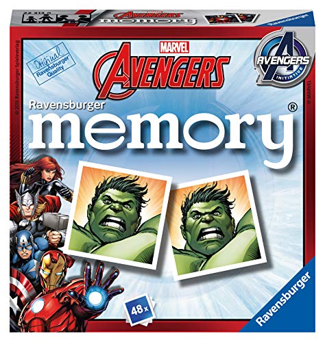Ravensburger Marvel Avengers Mini-Memory-Spiel – Matching-Picture-Pair-Spiel für Kinder ab 3 Jahren – Hulk, Thor, Iron Man und mehr