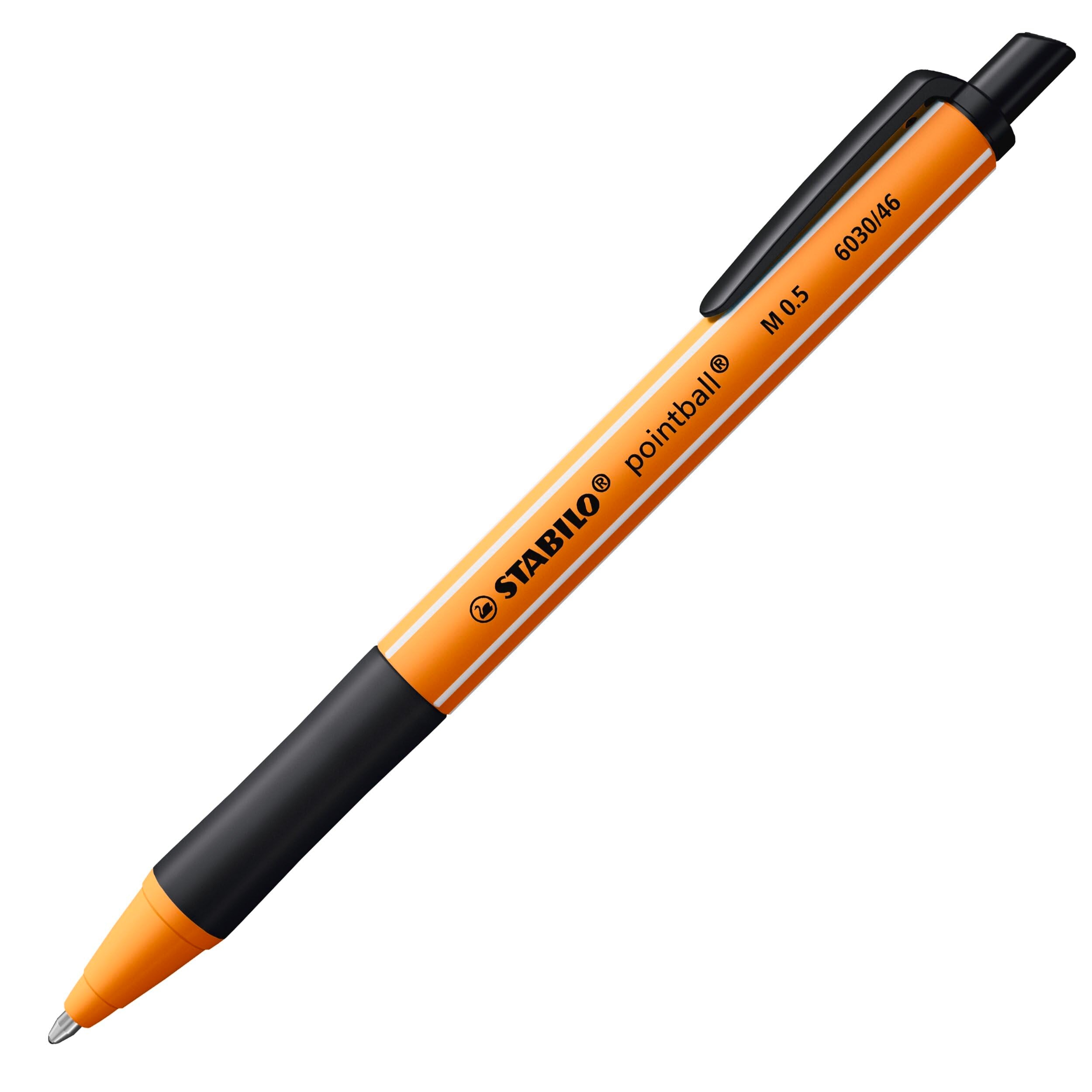 STABILO pointball Retractable Ballpoint Pens - 0.5mm Line Width, Pack of 10 Black Ink 2