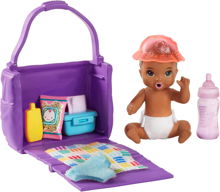 Barbie Skipper Babysitters Inc Doll and Accessories Playset - Color-Change Baby Doll for Ages 3+