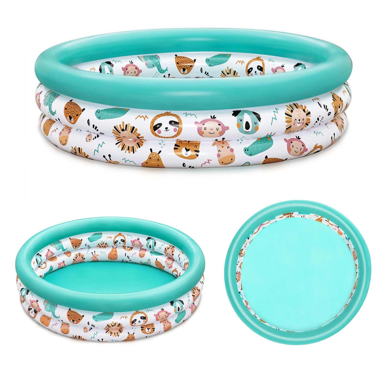 Bestway Safari Pals Kids Paddling Pool - Inflatable Pool for Ages 2+ 7