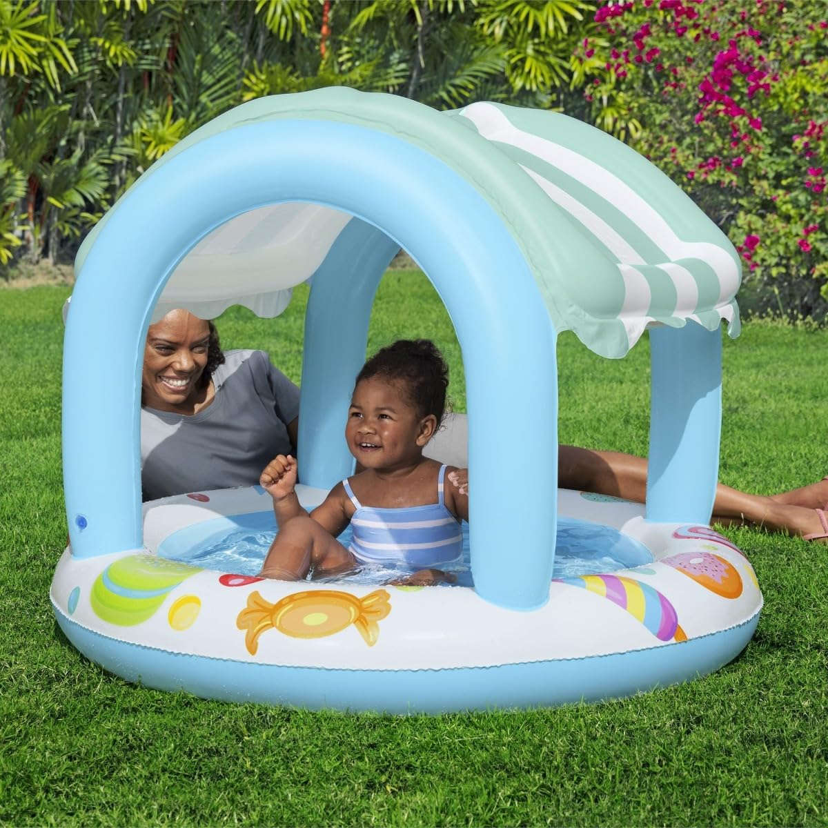 Bestway Inflatable Sweet Shop Paddling Pool - Shaded, 1.04m x 84cm, Ages 2+ 2