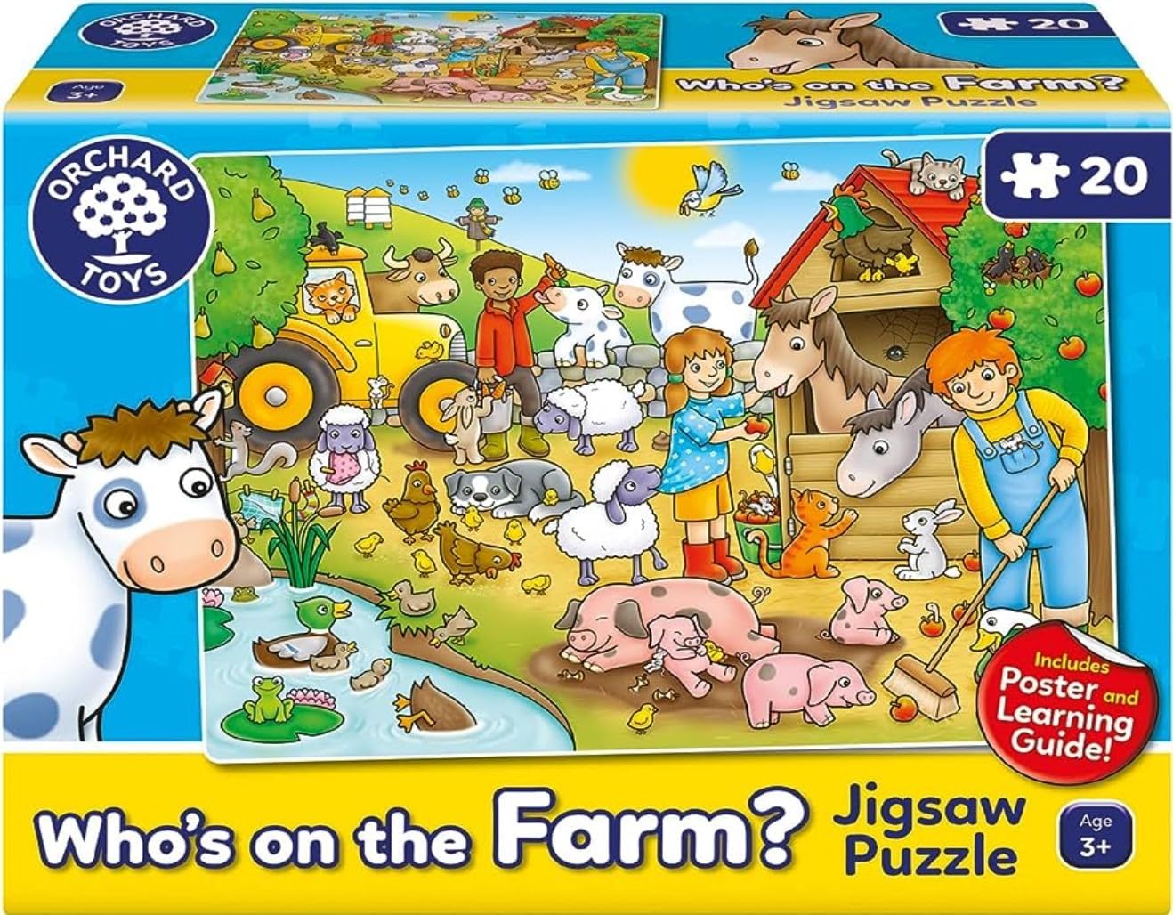 Orchard Toys Who's On the Farm? 20-Piece Jigsaw Puzzle for Ages 3+ 1