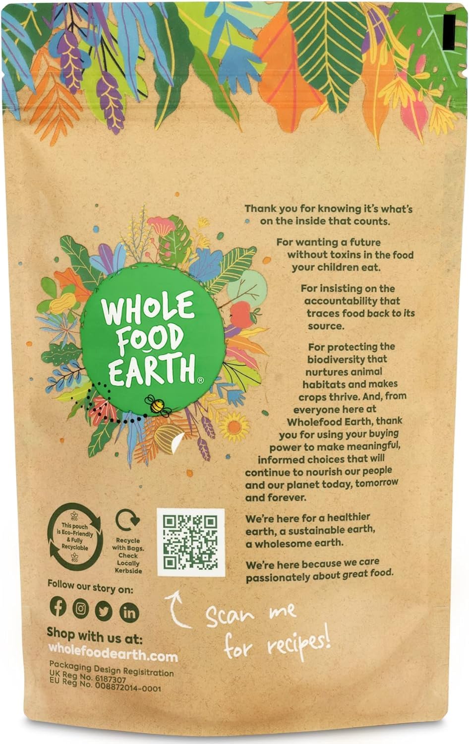 Wholefood Earth Organic Almond Flour - Raw, GMO Free | 1 kg